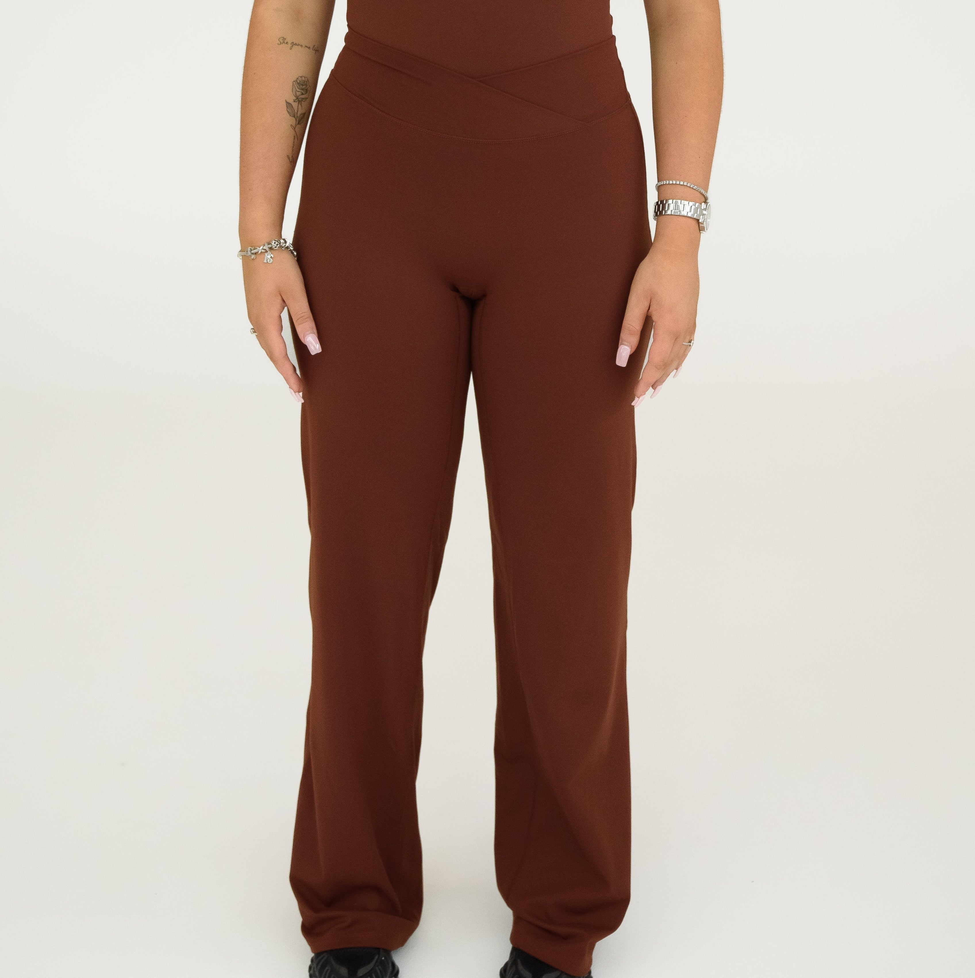 Chestnut V Cut Wide Legs