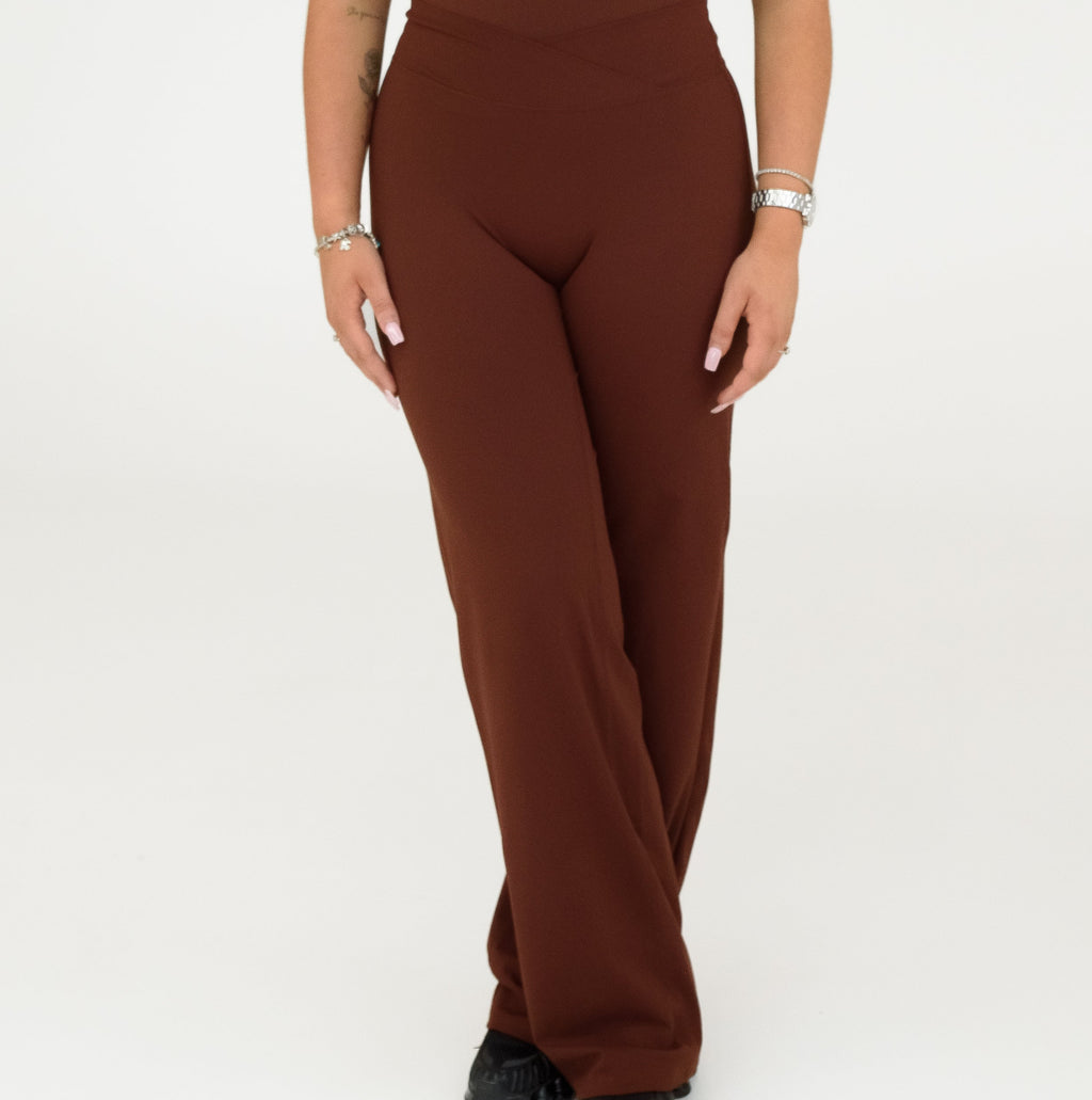 Chestnut V Cut Wide Legs